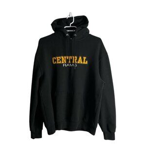 Champion Men's Black Pullover Central Rams Graphic Hoodie Sweatshirt